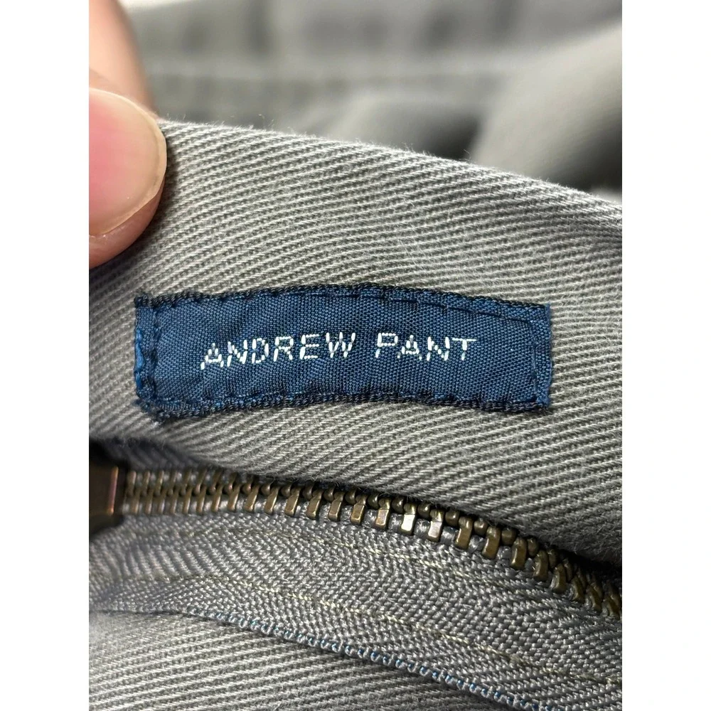 VTG Y2K Polo Ralph Lauren Andrew Pant Mens 38x32 Grey Olive Pleated Chino Cotton